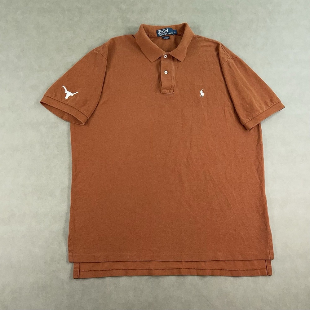 Polo Ralph Lauren Burnt Orange Texas Longhorn Polo Shirt Men's Size Large